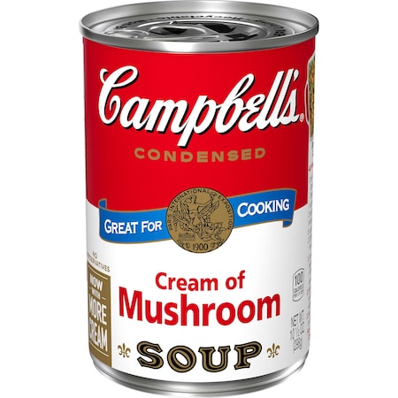 Campbells Condensed Soup Red & White Cream Of Mushroom Soup 10.5 oz., PK48 000001261